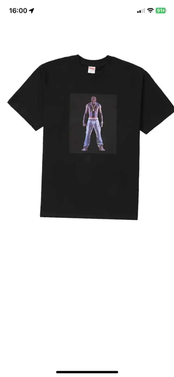 T-Shirt suprême Tupac hologram black - photo numéro 7