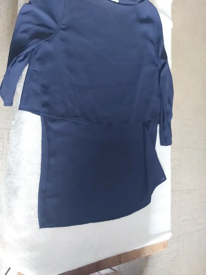 Haut bleu à manches - photo numéro 3
