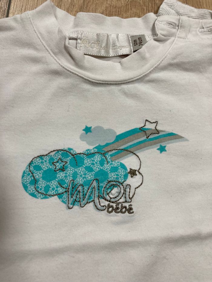 T-shirt blanc nuages - photo numéro 3