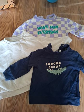 Lot de 3 sweats 18 mois kiabi