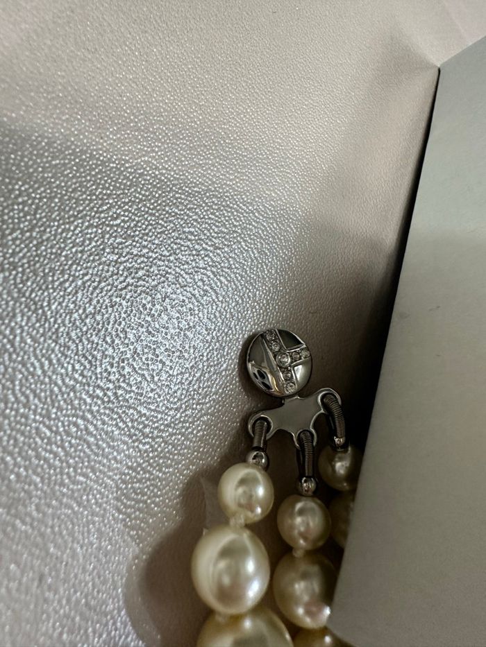 Collier à perles 3 rangs gros orb vivienne Westwood argenté - photo numéro 4