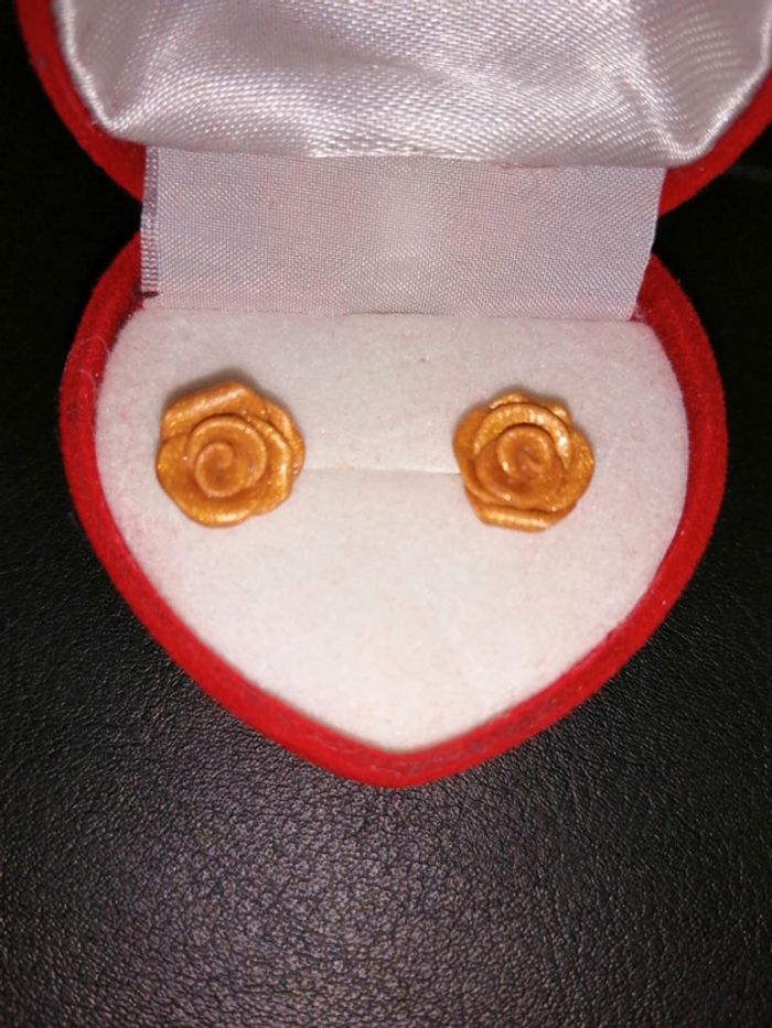 Boucles d'oreilles Roses - photo numéro 5