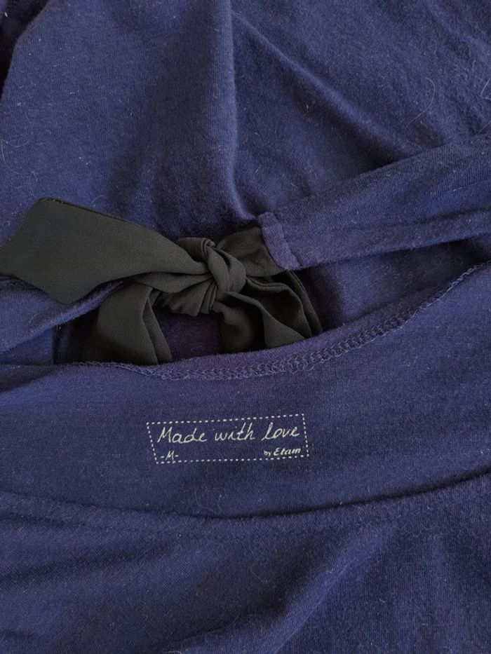 Etam t-shirt manches longues marine M - photo numéro 3