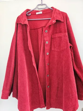 Chemise velours T 2 Paprika