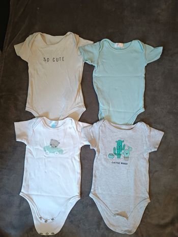 Lot de 4 bodies manches courtes