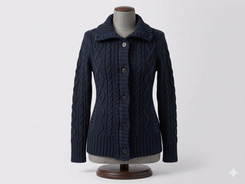Gilet marine torsades taille 2 Cache Cache Denim spirit