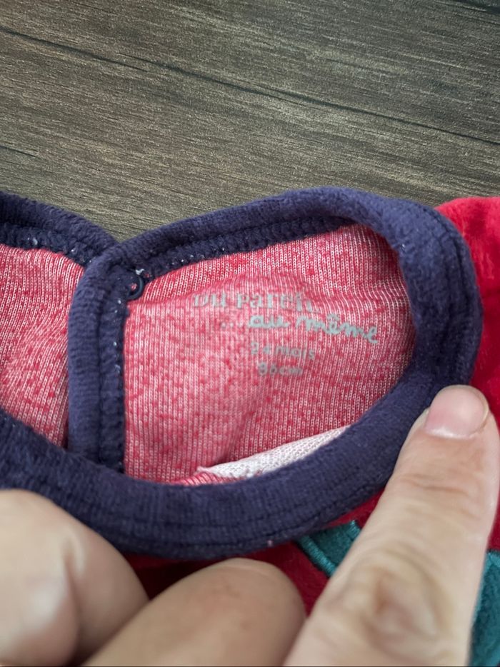 Ensemble pyjama bonnet Noël DPAM - photo numéro 2