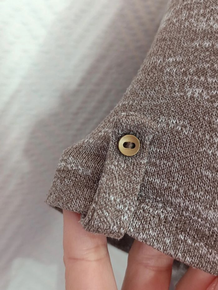 Robe chinée marron beige cache cache T38 - photo numéro 3