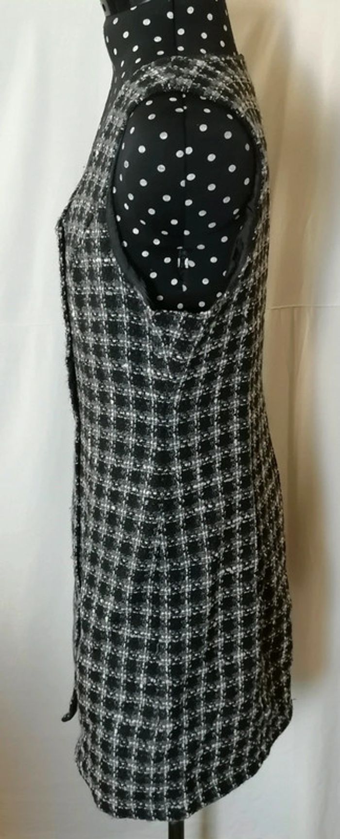 Robe carreaux noir et blanc bouton métal taille 42 Promod - photo numéro 5