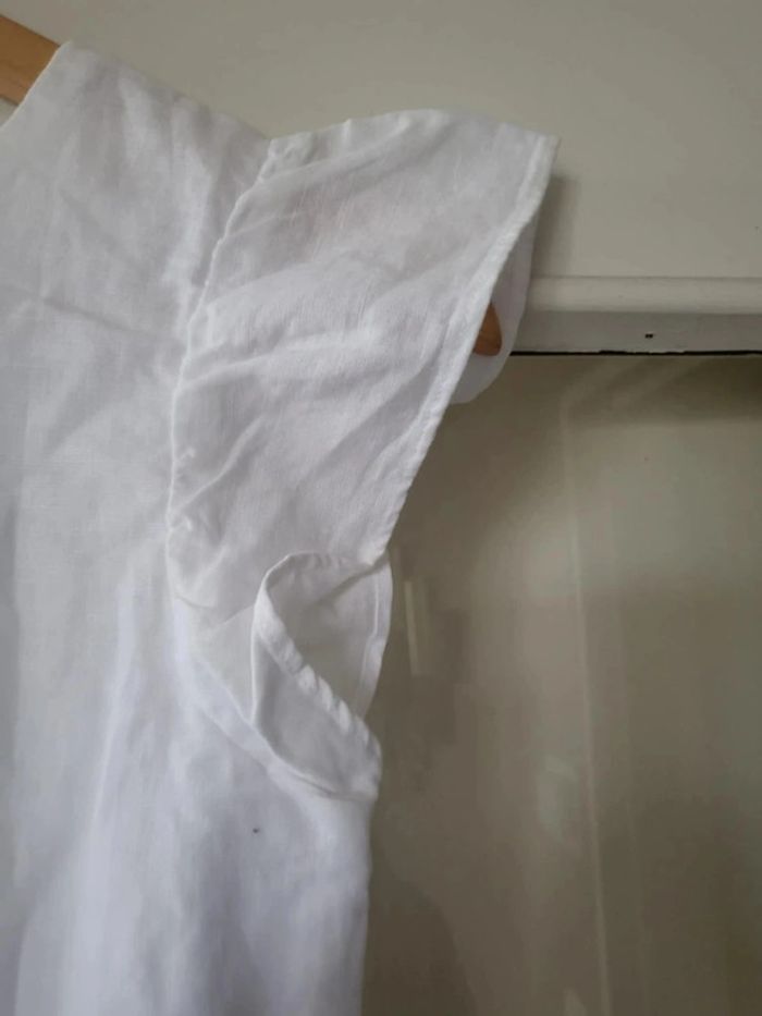 Robe neuve Benetton lin et coton blanche 10a 11a - photo numéro 13