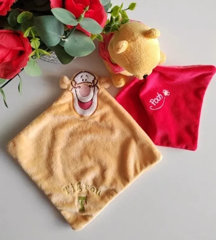 Lot de 2 doudou/peluche - Winnie l'ourson, Disney - photo numéro 3