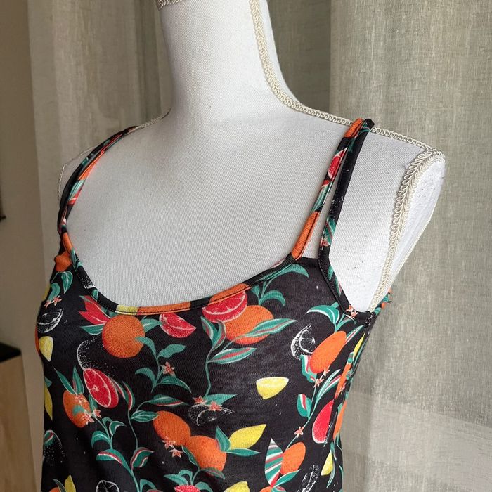 débardeur noir imprimé fruits neuf - photo numéro 2