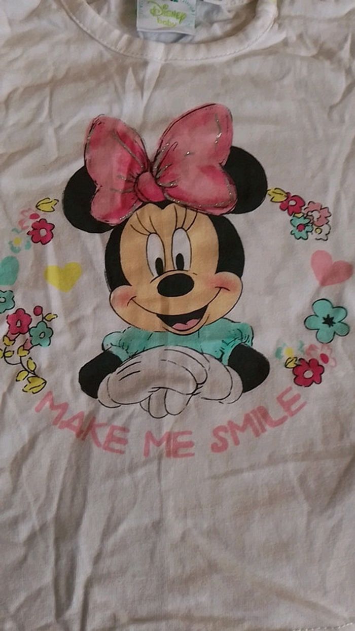T-shirt Disney Minnie 12 mois neuf - photo numéro 2