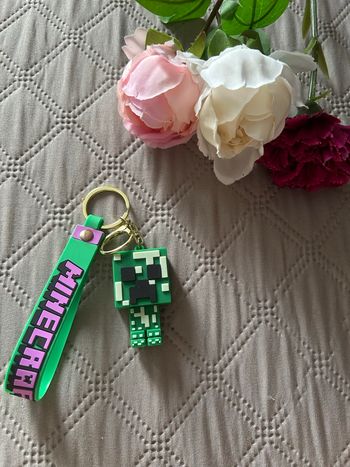 Porte-clés Minecraft Creeper en Silicone (Neuf)