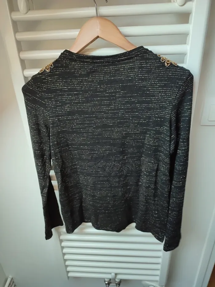 Pull maille fine doré S - photo numéro 10
