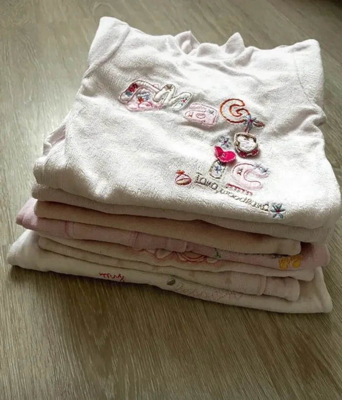 Lot pyjamas naissance en velours 1 mois - photo numéro 2