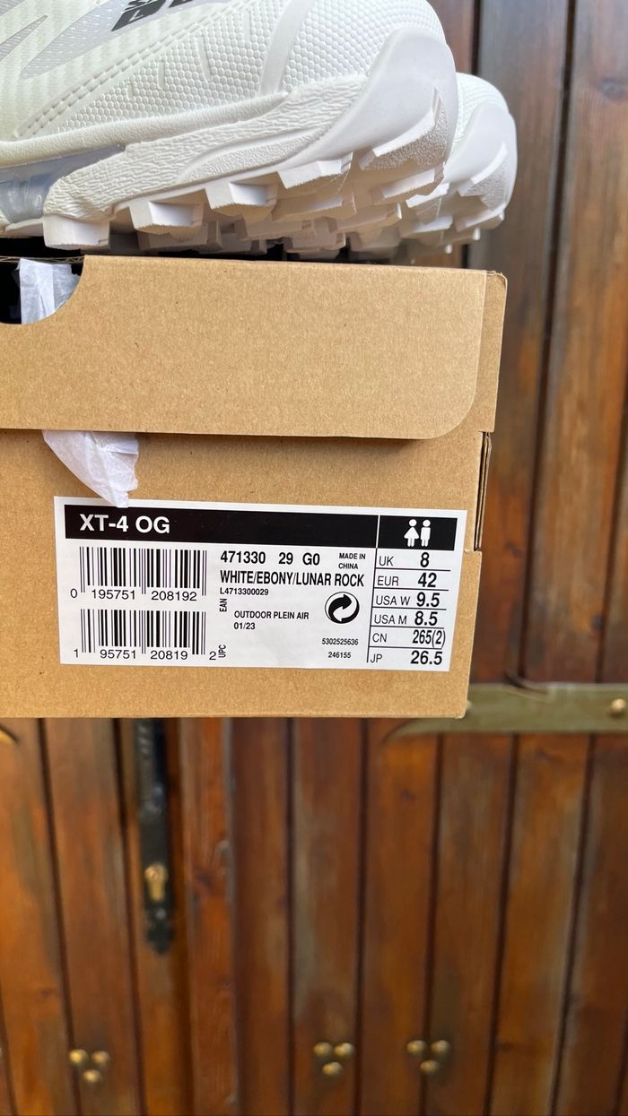 Salomon xt-4 OG Blanches White Ebony Lunar Rock - Taille 42 - photo numéro 10