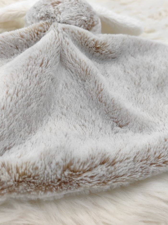 Doudou Peluche Plat Chien Lapin Blanc beige Love Tout Doux Tao Tape A L’Oeil - photo numéro 4