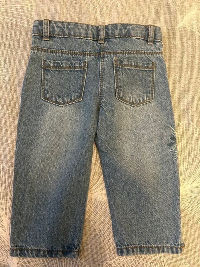 Pantacourt jeans fleur 3 ans - photo numéro 3