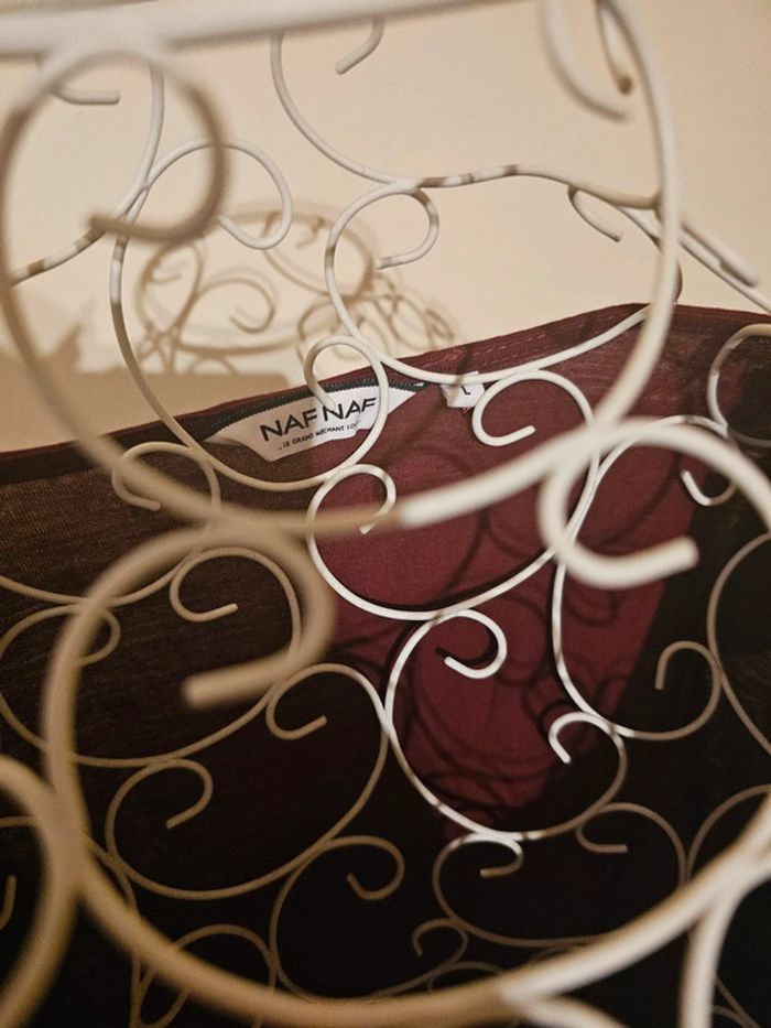 Blouse bordeaux doré naf naf - photo numéro 2