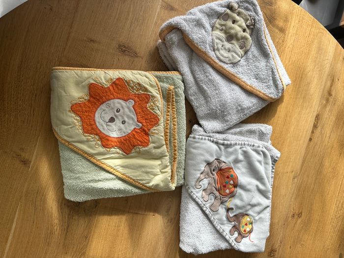 Lot de 3 capes de bain pour bébé