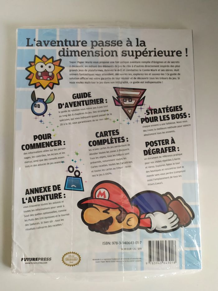 Guide de stratégie officiel Super Paper Mario Nintendo wii neuf - photo numéro 2