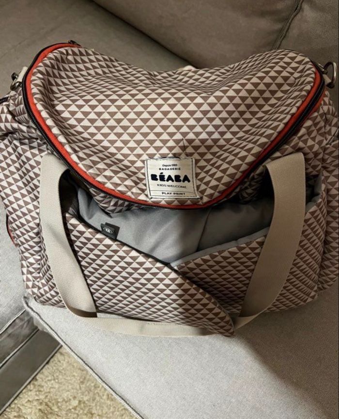 Sac à langer BEABA - gris imprimé