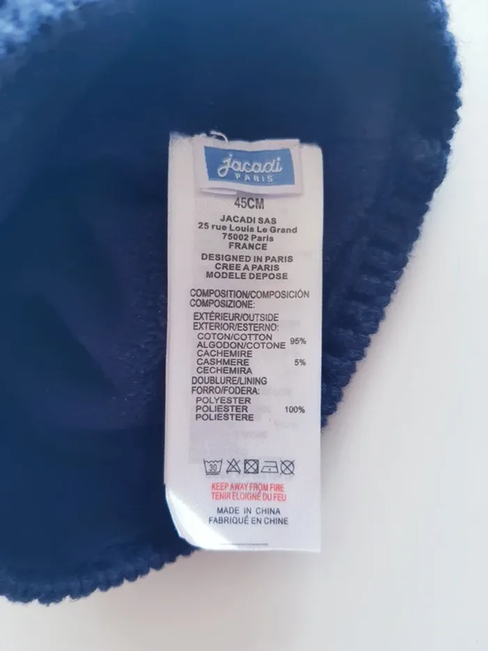 Jacadi - Bonnet en point mousse - Neuf ! (6 mois) - photo numéro 3