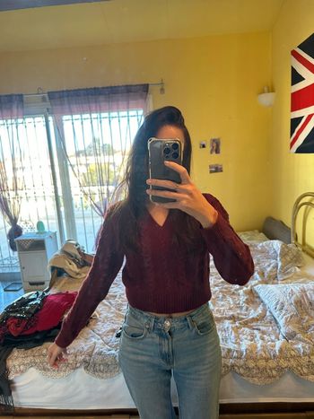 Pull bordeaux femme shein