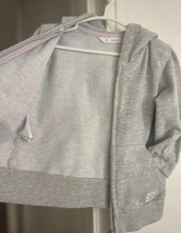 Gilet sweat à capuche mango kids - photo numéro 4