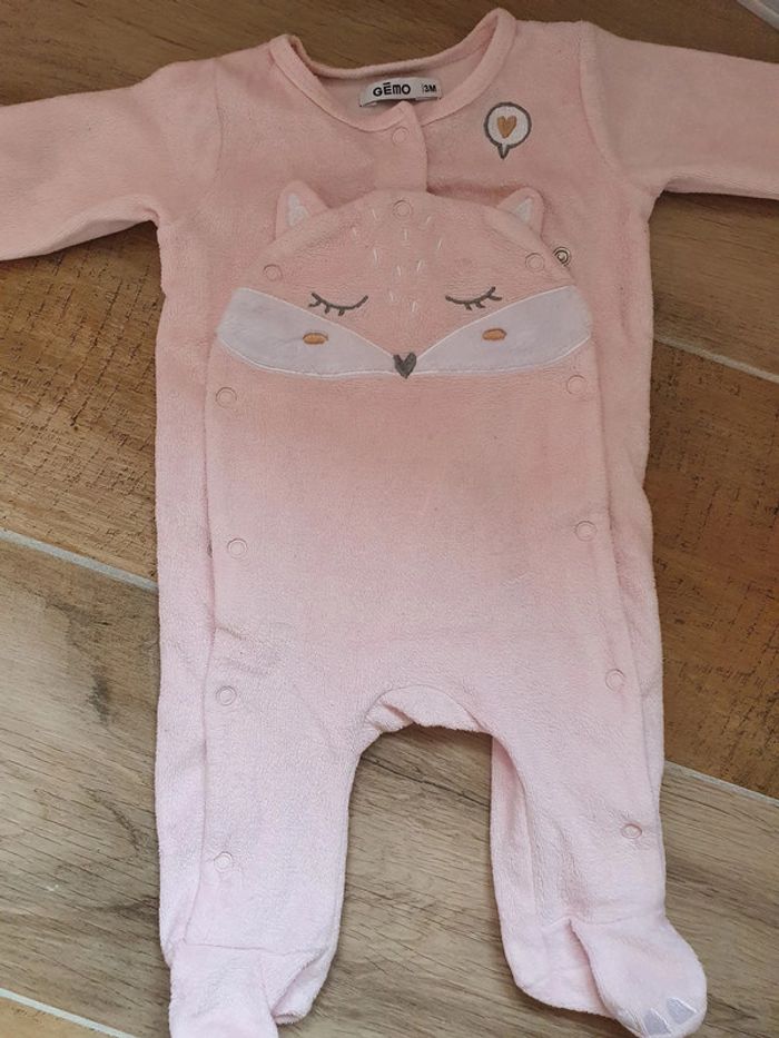 Pyjama renard rose - photo numéro 2