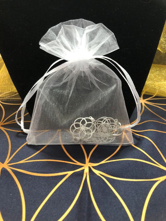 Parure bijoux fleur de vie neuve - photo numéro 2
