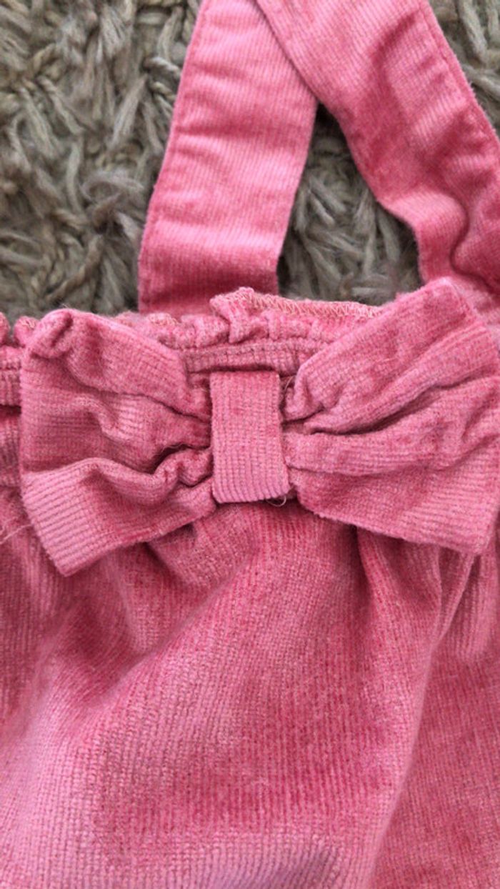 Robe à bretelle rose velour - photo numéro 2