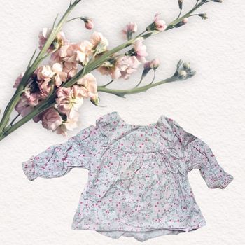 🌸 Chemisier Fleuri bébé fille taille 9 mois