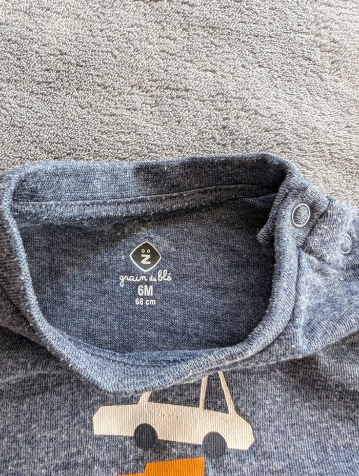 T-shirt manches longues - 6 mois - Grain de blé - photo numéro 2