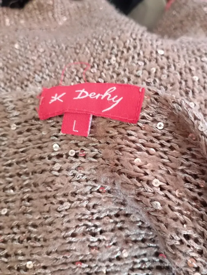 Pull en maille Derhy avec sequins taille 40 - photo numéro 4
