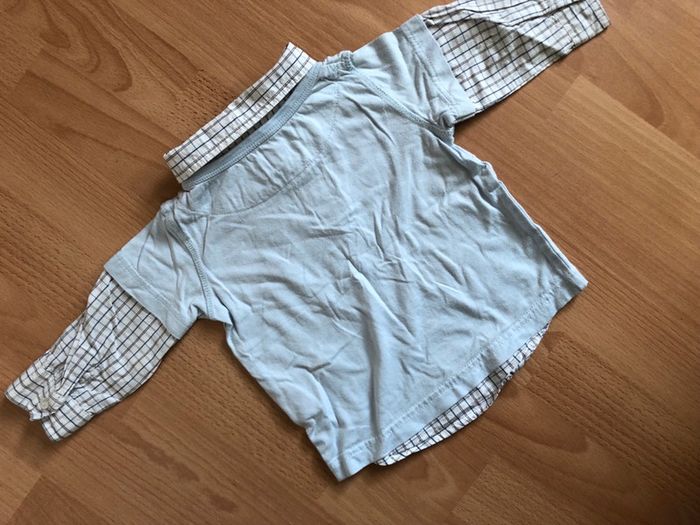 Joli T-shirt/chemise 2 en 1 LOGG T. 12 mois/74 cm garçon TBE - photo numéro 2