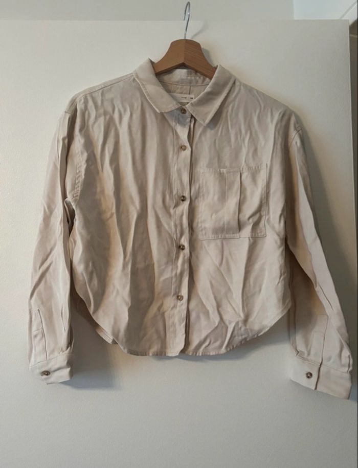 Chemise beige Zara fille 11-12 ans - photo numéro 2