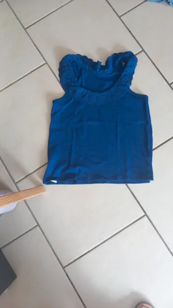 Tee shirt bleu vertbaudet 10 ans fille