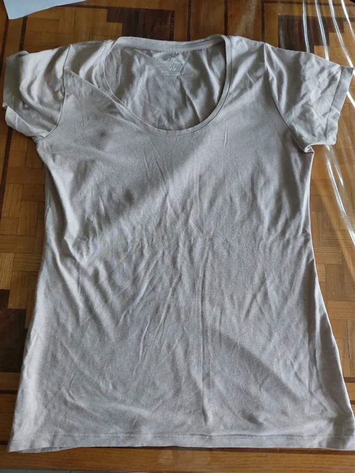 Tee shirt manche courte beige