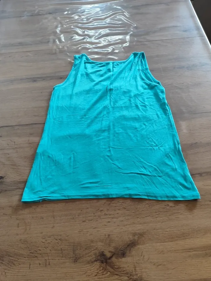 Débardeur Turquoise Basique, Taille M - photo numéro 3