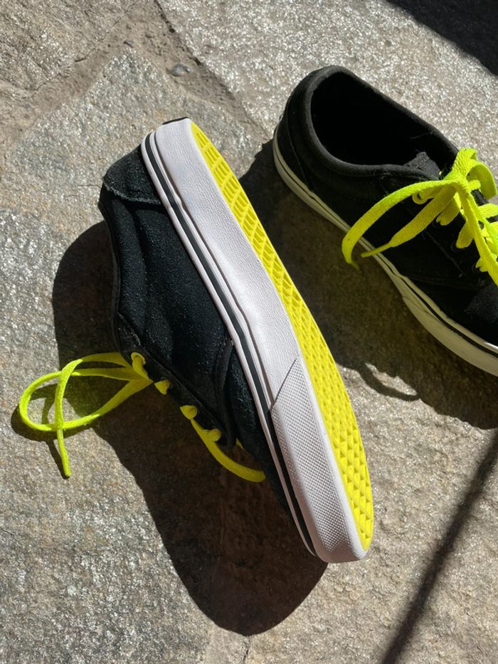 Chaussures, garçon, vans 33 noir et jaune fluo - photo numéro 4