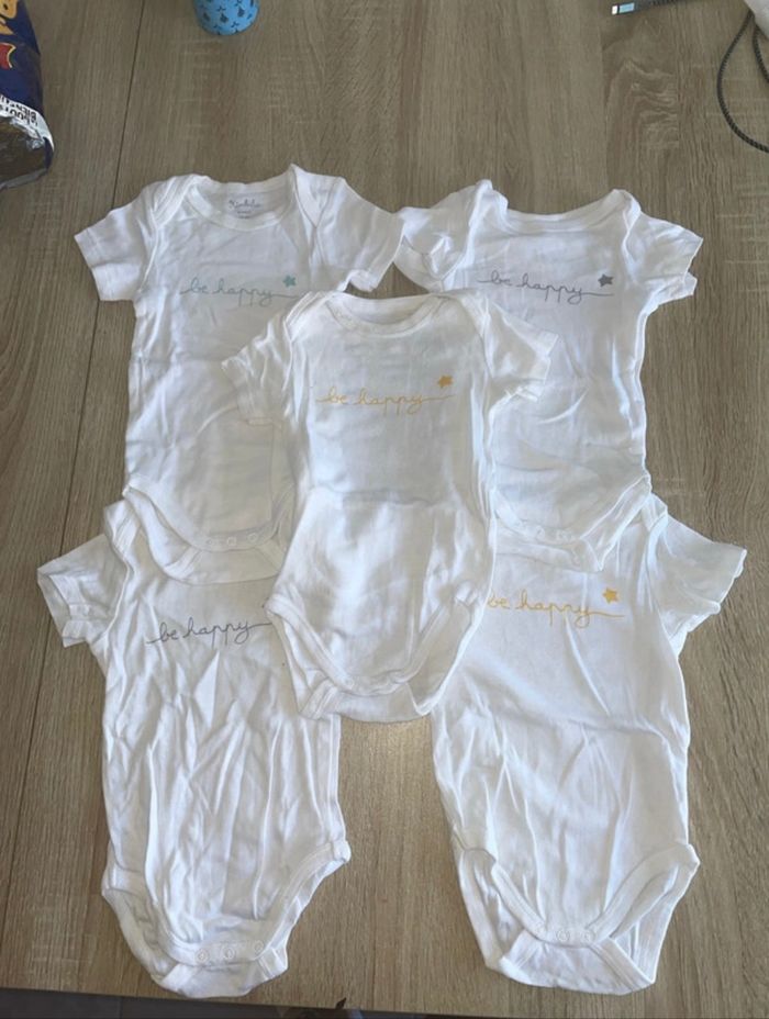Lot de 5 bodies manches courtes