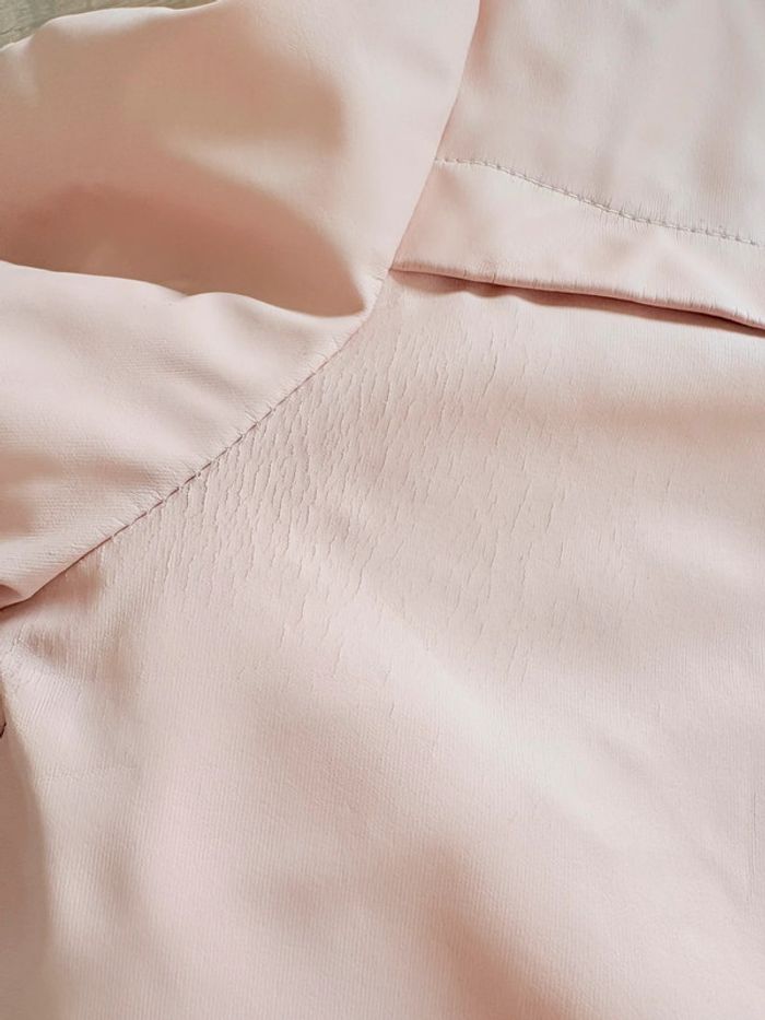 Manteau parka imperméable fourrure fille rose pale 8 ans - photo numéro 4
