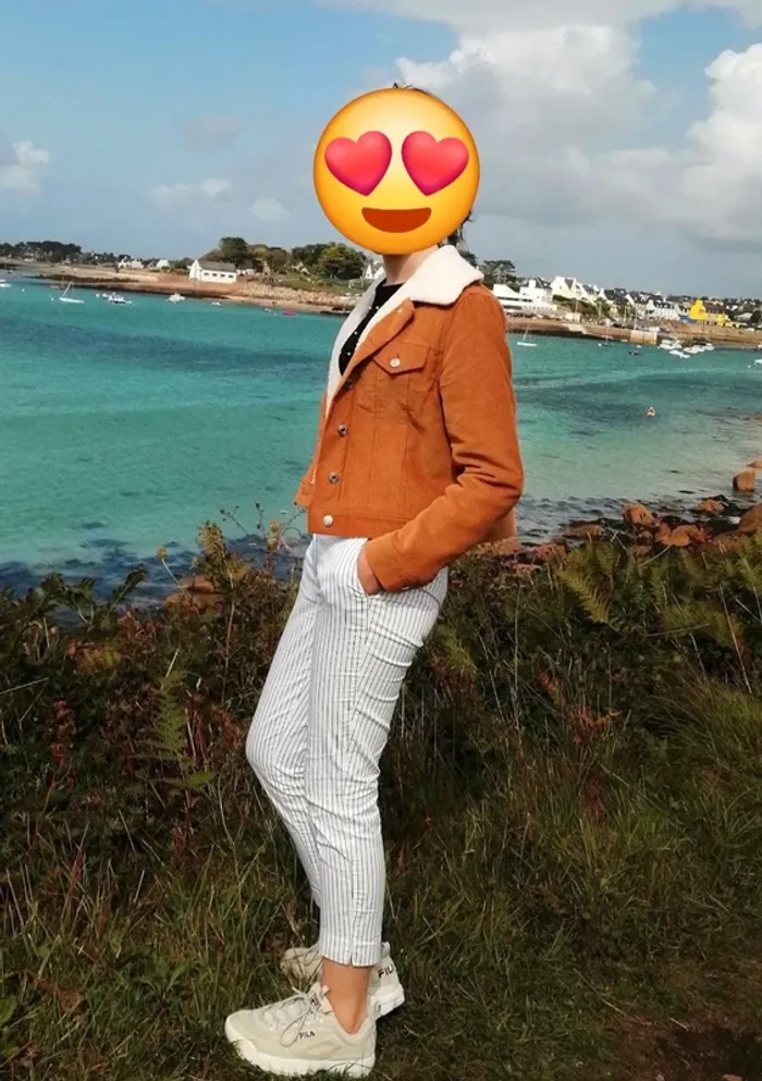 Pantalon 3/4 rayé Camaïeu T34