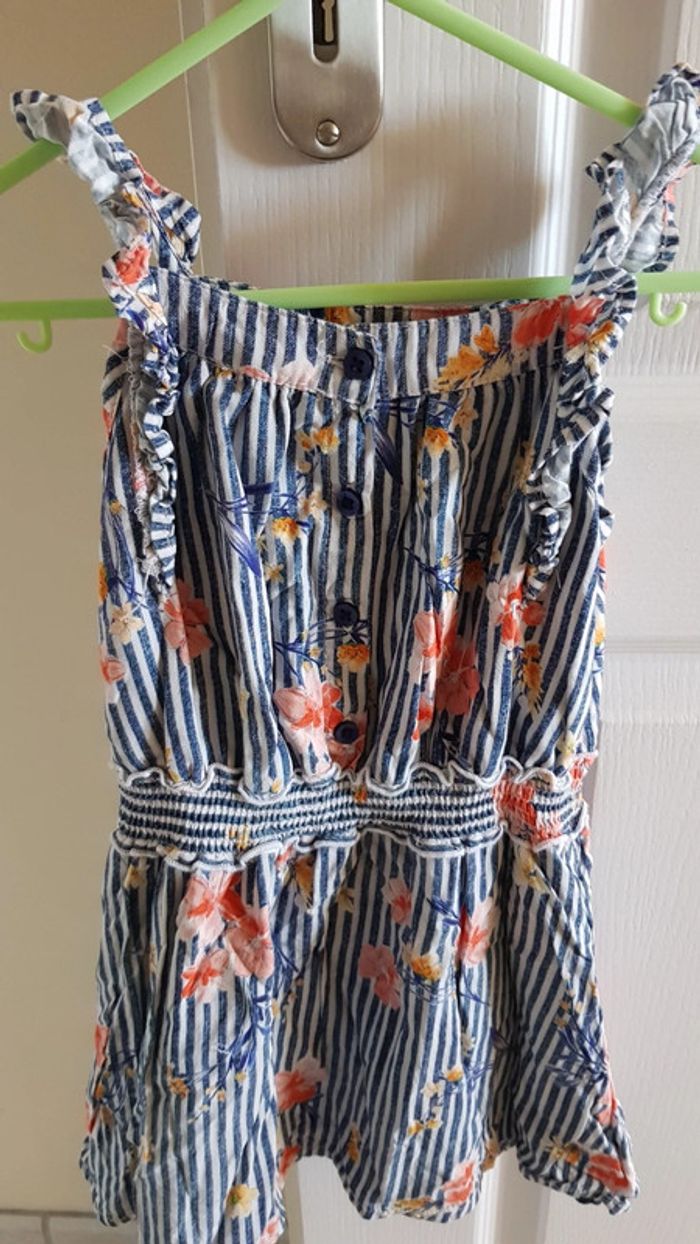 Robe à rayures et fleurs à bretelles Orchestra - photo numéro 2