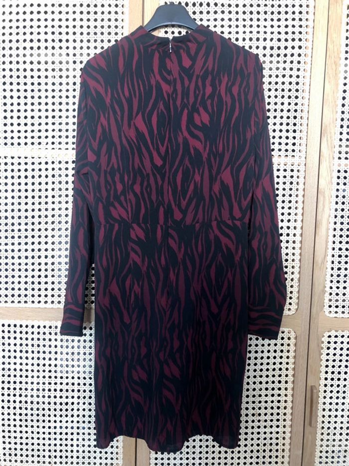 Robe zébrée noir/bordeaux - photo numéro 2
