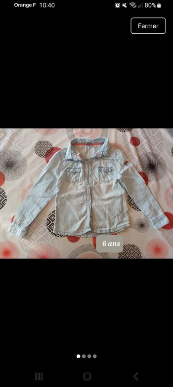 Chemise en jeans souple 👧 taille 6 ans