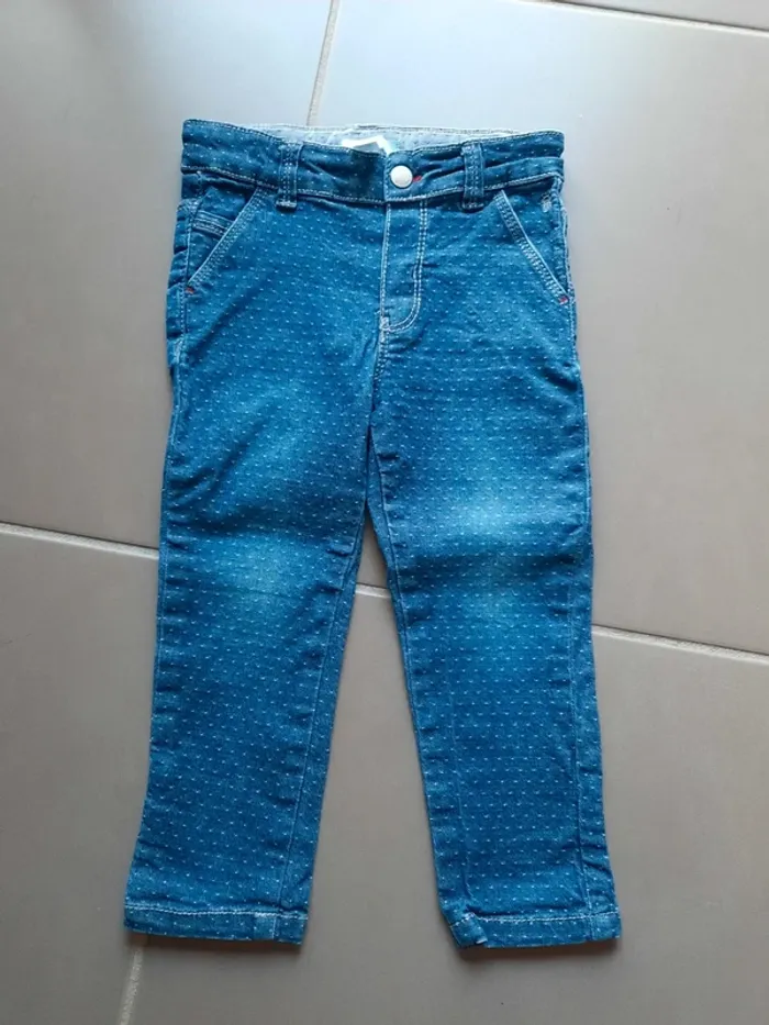 Lot de 2 jeans stretch Obaïbi 18mois - photo numéro 2
