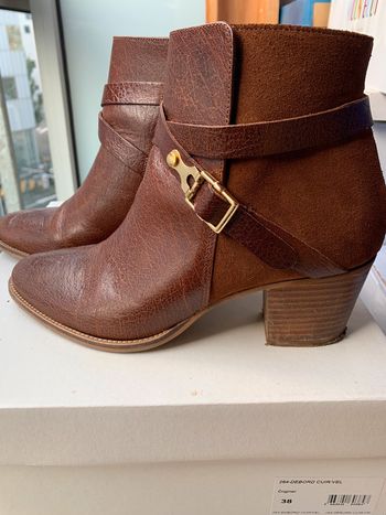 Boots à talons Jonak en cuir cognac 38